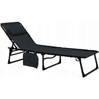 Összecsukható fekete nyugágy MalTec OASIS