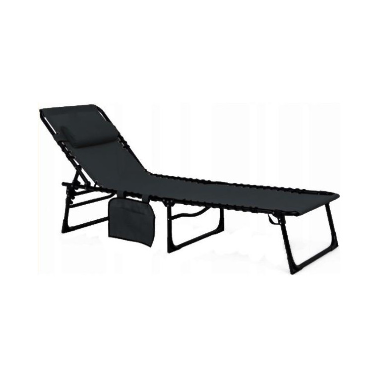 Összecsukható fekete nyugágy MalTec OASIS