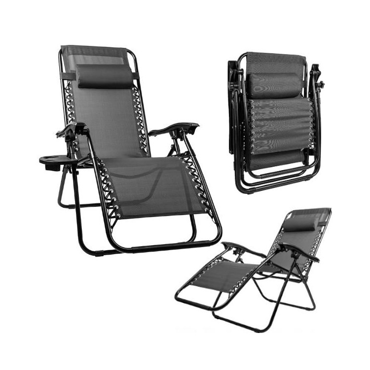 Sötétszürke ZeroGravity összecsukható nyugágy
