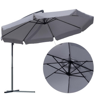 Szürke SOLARO kerti napernyő huzattal