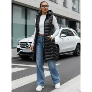 Fekete steppelt női mellény TY5255