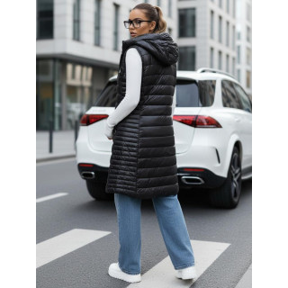 Fekete steppelt női mellény TY5255