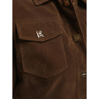 Barna velúr női kabát TY5581