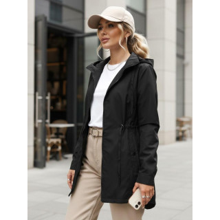 Fekete női parka kapucnival TY5569