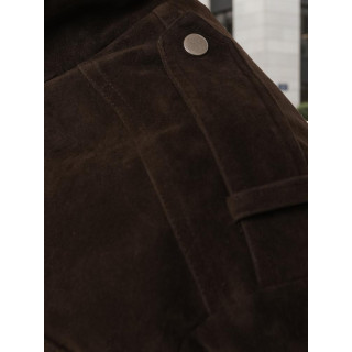 Csokoládé színű velúr bomberdzseki TY5577