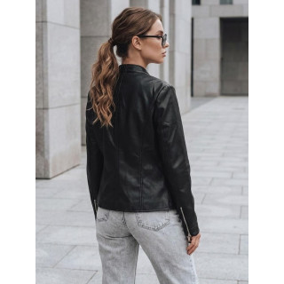 Fekete női bőrdzseki TY5202