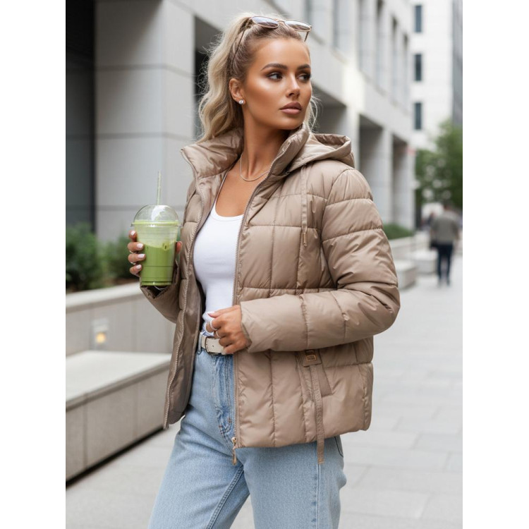 Női átmeneti kabát bézs színben TY5585