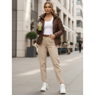 Női átmeneti kabát barna színben TY5590