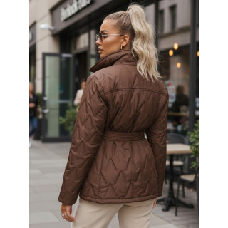 Barna női átmeneti kabát övvel TY5586