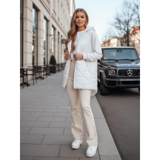 Női fehér steppelt mellény TY4886