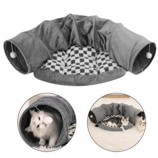 Játssz alagút pomponokkal és egy fekhellyel macskáknak