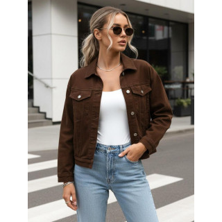 Barna női farmerdzseki TY5343