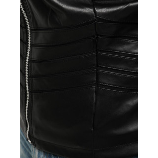 Női bőrkabát állógallérral TY5455