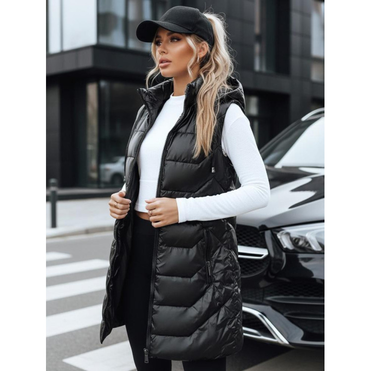 Steppelt fekete női mellény TY5259