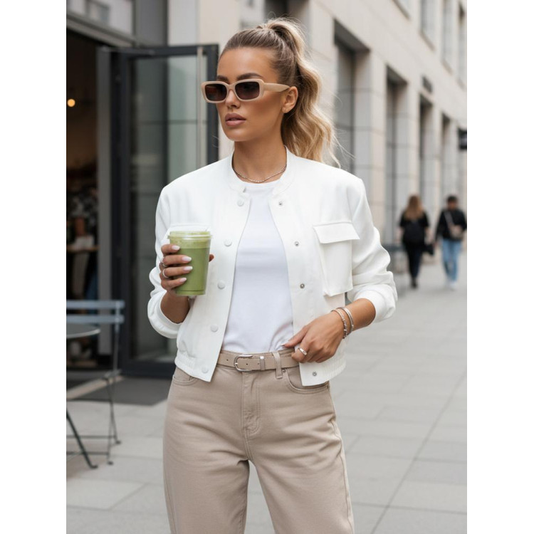 Fehér női bomberdzseki TY4305