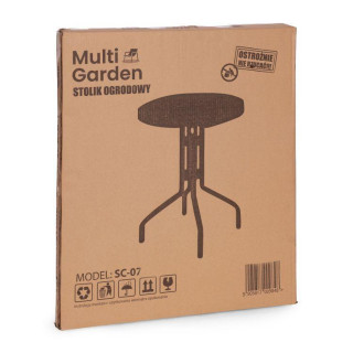 Kerek fekete kerti asztal - 80 cm