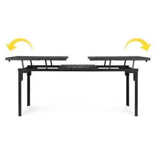 Kihúzható szürke kerti asztal 180-240 cm - 12 ülőhely