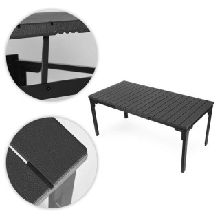 Kihúzható szürke kerti asztal 180-240 cm - 12 ülőhely