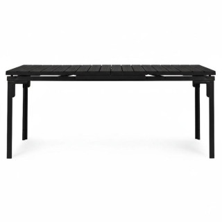 Fekete kihúzható kerti asztal 180-240 cm - 12 ülőhely