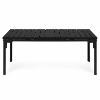 Fekete kihúzható kerti asztal 180-240 cm - 12 ülőhely