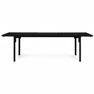 Fekete kihúzható kerti asztal 180-240 cm - 12 ülőhely