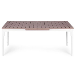 Bézs színű, kihúzható kerti asztal 180-240 cm - 12 férőhelyes