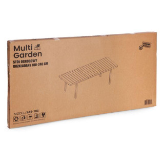 Bézs színű, kihúzható kerti asztal 180-240 cm - 12 férőhelyes