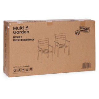 2 db-os fekete kerti szék szett