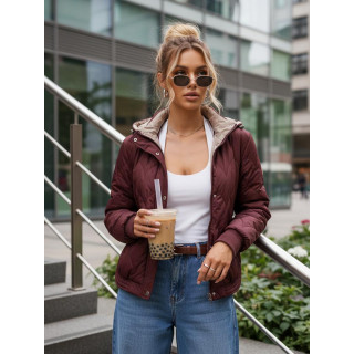 Bordó női átmeneti kabát TY5615