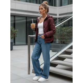 Bordó női átmeneti kabát TY5615