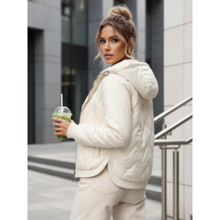 Női átmeneti kabát ekrü színben TY5617