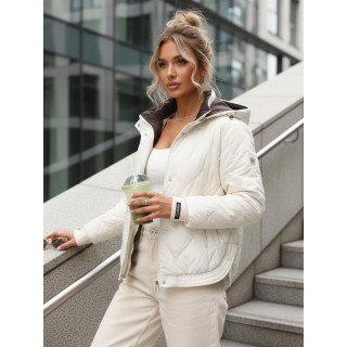 Női átmeneti kabát ekrü színben TY5617