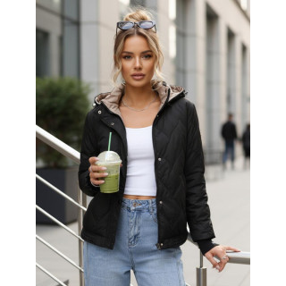 Fekete női átmeneti kabát TY5618