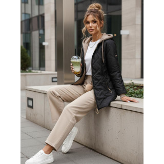 Női tavaszi kabát fekete színben TY5606