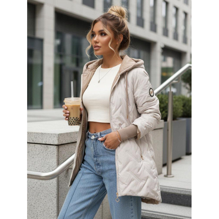 Női világos szürke tavaszi kabát TY5607