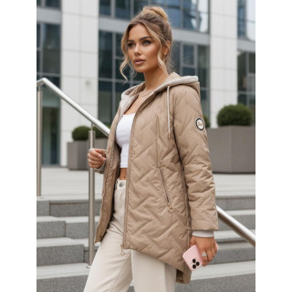 Bézs tavaszi női kabát TY5612