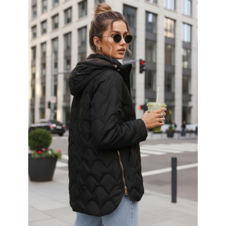 Fekete női steppelt dzseki TY5625