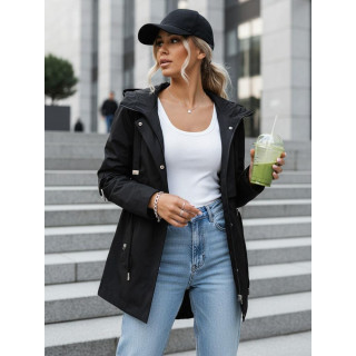 Átmeneti fekete női parka TY5626