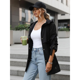 Átmeneti fekete női parka TY5626