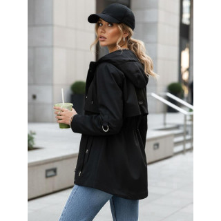 Átmeneti fekete női parka TY5626