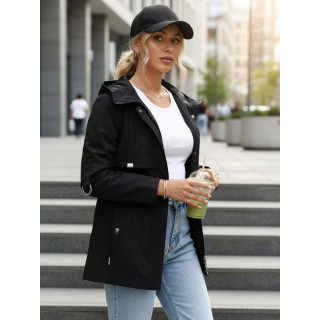 Átmeneti fekete női parka TY5626