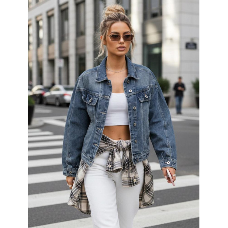 Női kék farmerdzseki TY5632