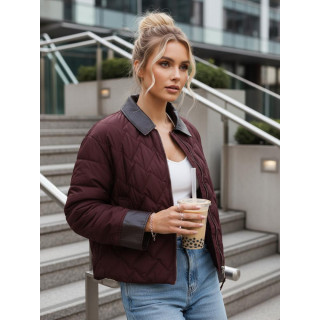 Női bordó steppelt kabát TY5620