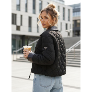 Fekete steppelt női kabát TY5622