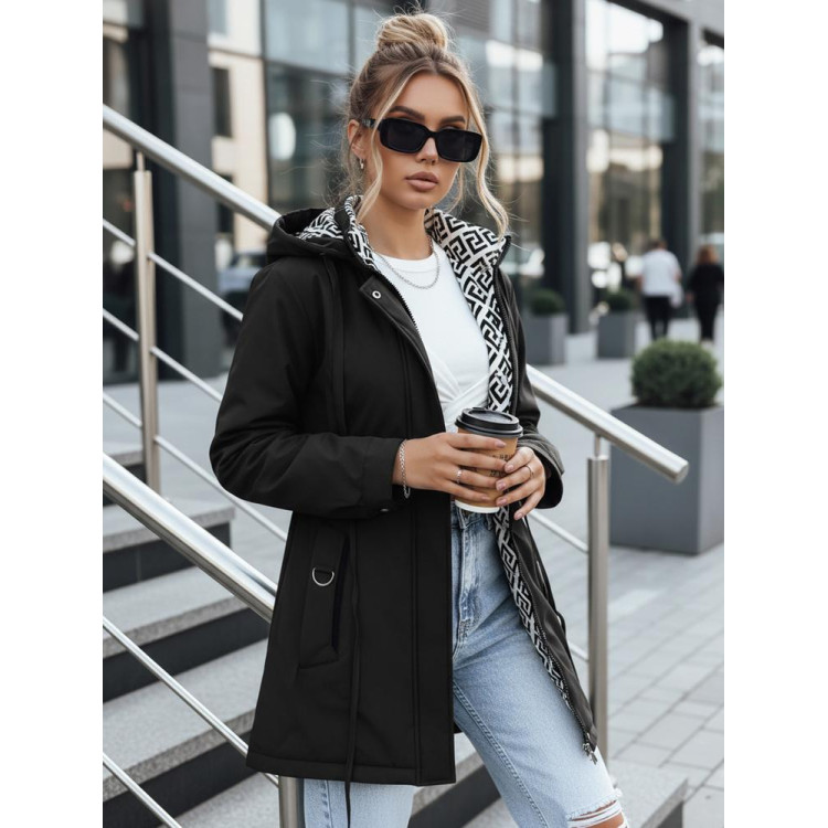 Női fekete parka TY5394