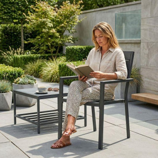 2 db-os szürke kerti szék szett