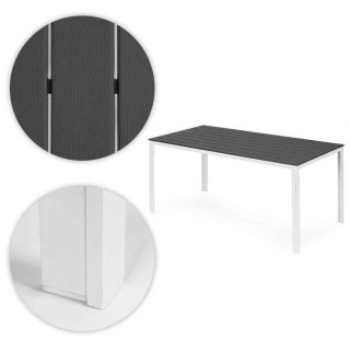 Szürkésfehér kerti asztal 6 fő részére - 156x78 cm