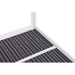 Szürkésfehér kerti asztal 6 fő részére - 156x78 cm