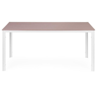 Bézs-fehér kerti asztal 6 fő részére - 156x78 cm