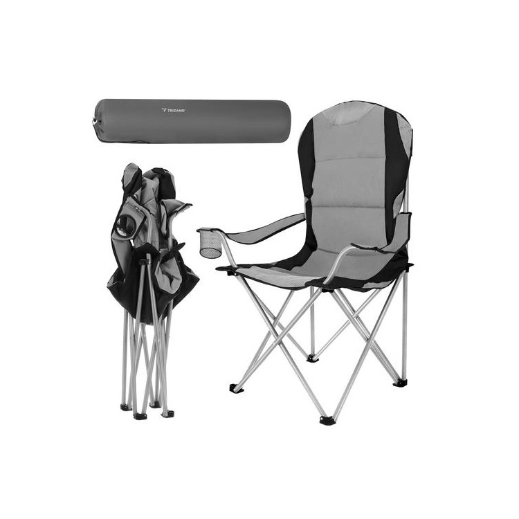 Fekete-szürke összecsukható horgászszék